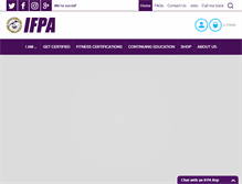 Tablet Screenshot of ifpa-fitness.com